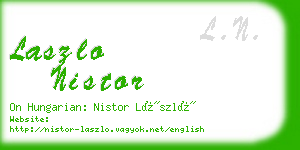 laszlo nistor business card